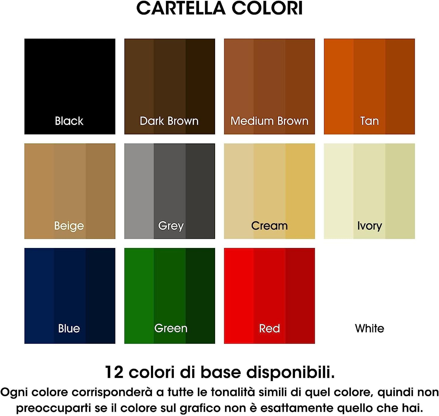Kit Completo Di Riparazione Della Pelle per Divani, Sedili Auto - Adatto a Tutte Le Tonalità Di Pelle - Rattoppa, Riempie E Ritocca Graffi, Strappi E Altre Aree Danneggiate (Crema)