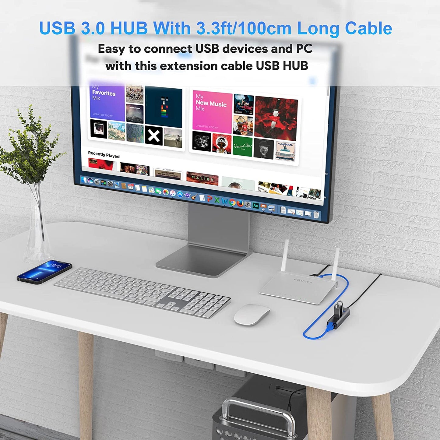 Adattatore Ethernet USB 3.0/USB C, Adattatore Thunderbolt 3 a Gigabit 4 USB 3.0 Compatibile Con Macbook Air/Pro, Ipad Pro/Air, Surface Pro 8, Galaxytab S8/S7, Galaxy S22/S21 E Computer USB-A