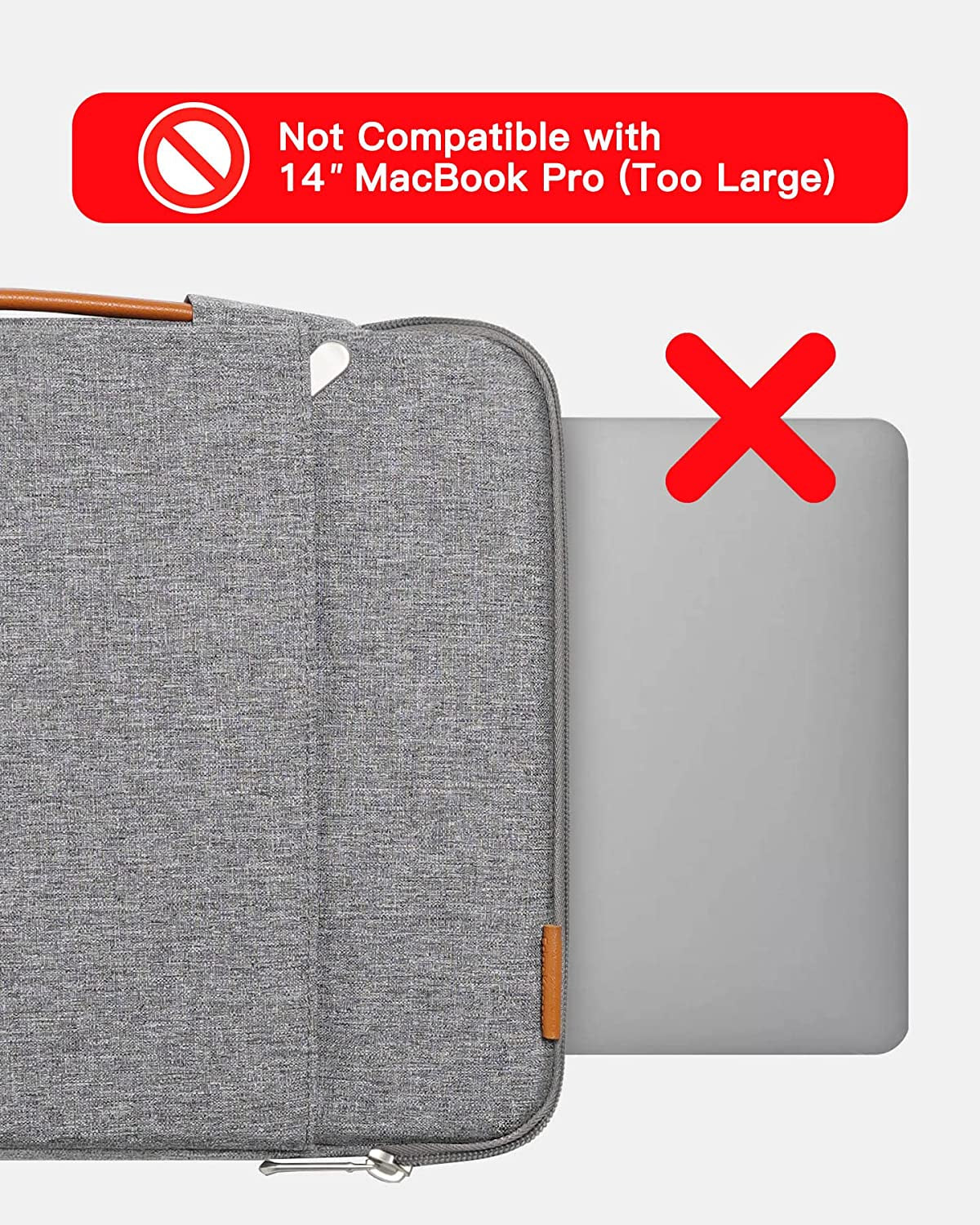 Custodia 14 Pollici Compatibile Con 15,3 Macbook Air M2 2023(A2941), 14 Pollici Chromebook Notebook Ultrabook, 15 Macbook Pro 2019-2016 (A1990/A1707), 15" Surface Laptop 5/4/3 - Grigio