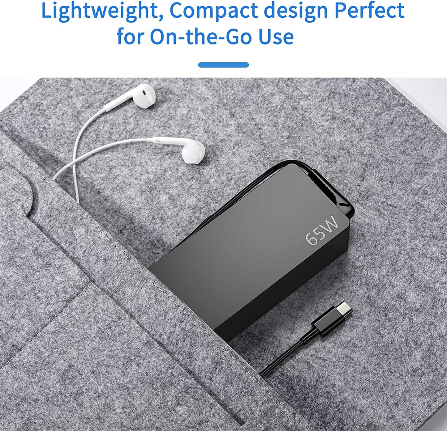 65W USB TYPE-C PD Alimentatore Caricabatterie per PC Portatile Lenovo Thinkpad L13 L14 L15 T14 T14S T15 R14 Gen 1 2 3 T480 T480S L480 L580 E490 E590 ADLX65YAC3A Laptop Caricatore Adattatore