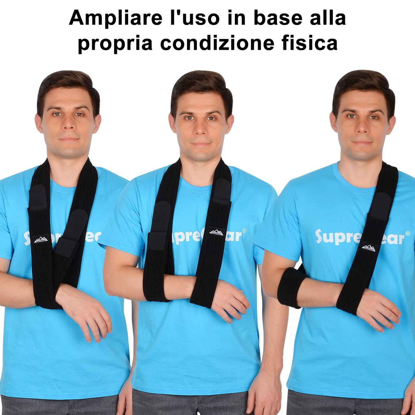 Fascia Di Supporto per Braccio, Supporti Reggibraccio Immobilizzatore per Braccio a Tracolla Regolabile Leggero Comodo Traspirante Medica Da Spalla per Feriti Arm/Hand/Gomito - Nero