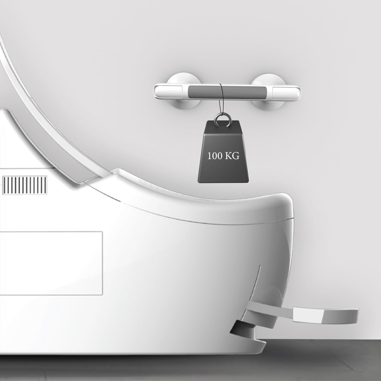 Maniglia Doccia Anziani, Maniglione Bagno Disabili, Maniglia a Ventosa per Bagno Con Avviso Di Aspirazione, Maniglie Doccia Senza Foratura per Armadio, Porta in Vetro, Finestra