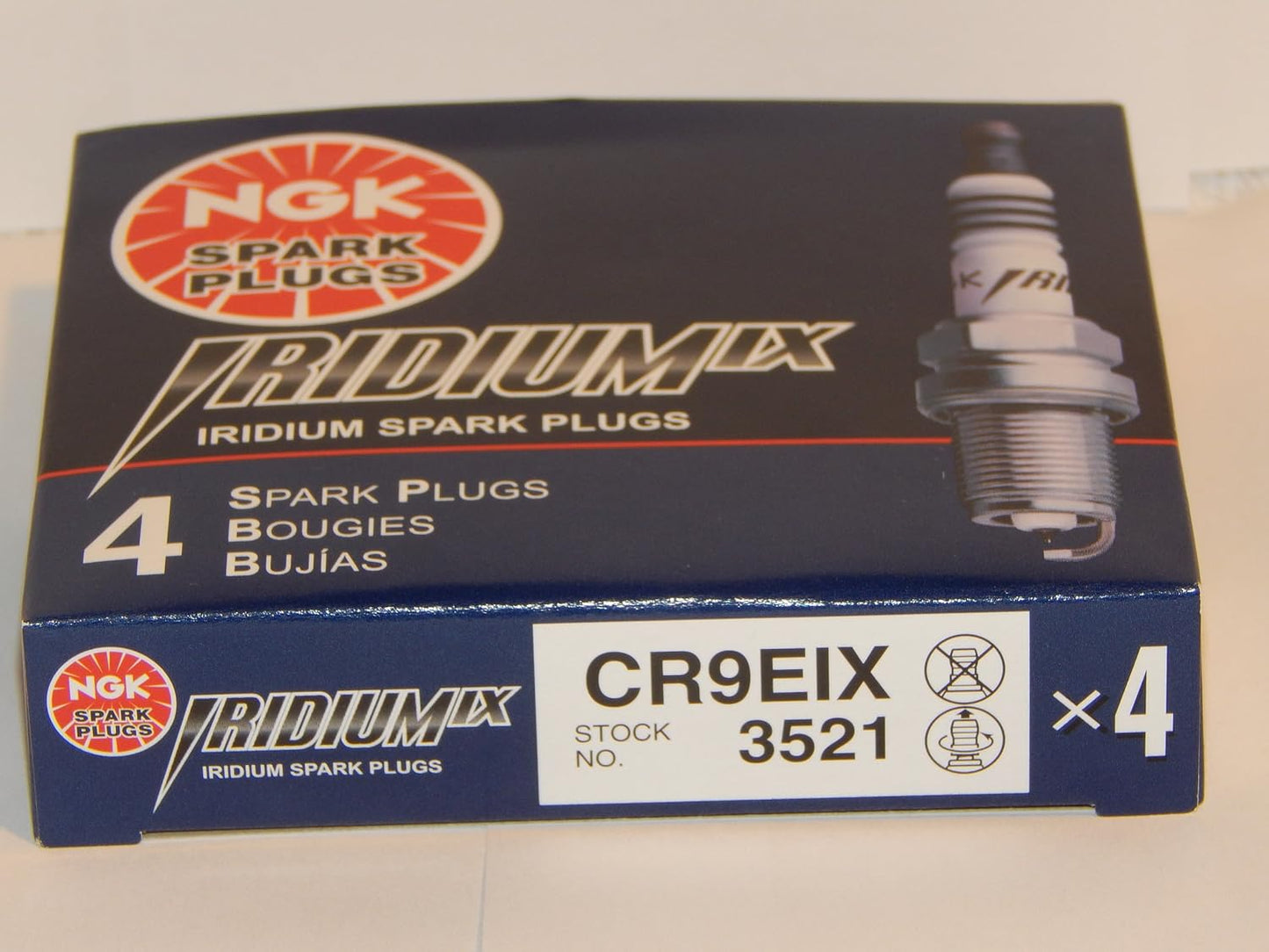 4 New Iridium IX Spark Plugs CR9EIX # 3521 by