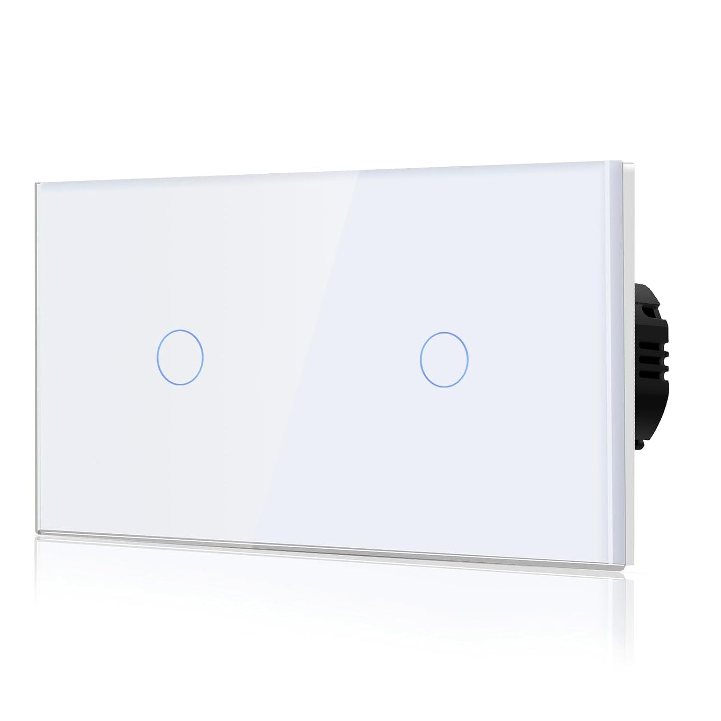 - Interruttore Touch Doppio a 1 Via, 157 X 86 Mm, Bianco