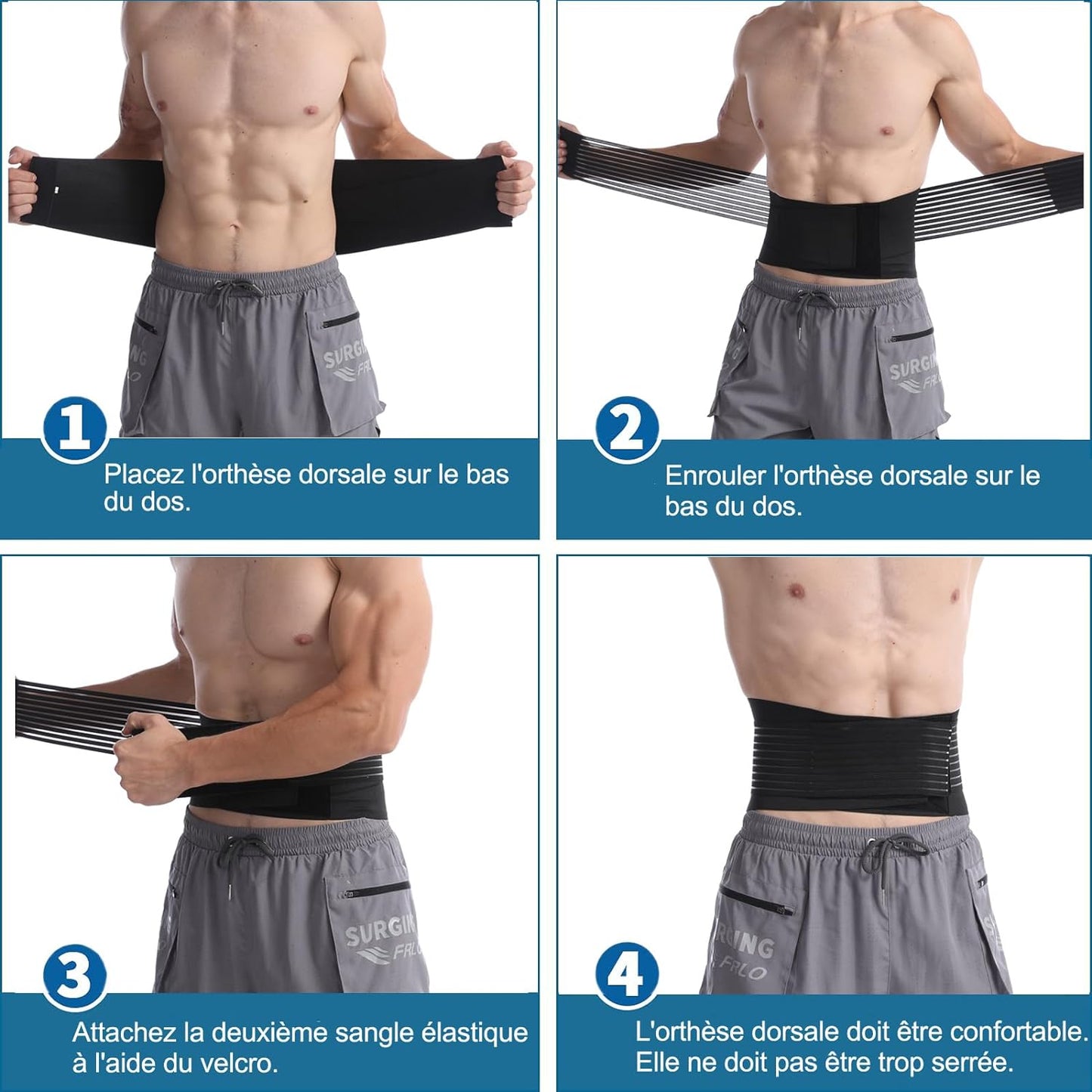 Fascia Lombare Supporto Con 6 Supporti - Tutore per La Schiena per Alleviare Il Dolore Da Scoliosi E Sciatica - Cintura Di Supporto Lombare per Uomini E Donne