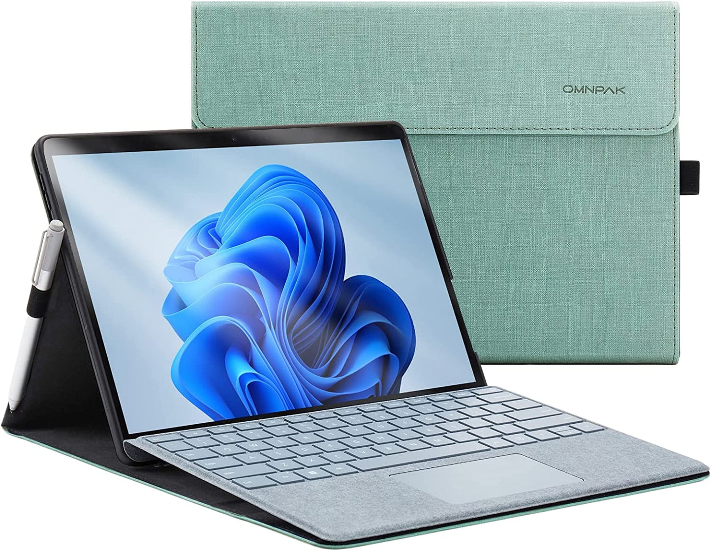 Custudia Für Surface Pro 8 Tablet, Business-Hülle Mit Stifthalter, Einstellbarer Multi-Betrachtungswinkel, Kompatibel Mit Der Type Cover-Tastatur