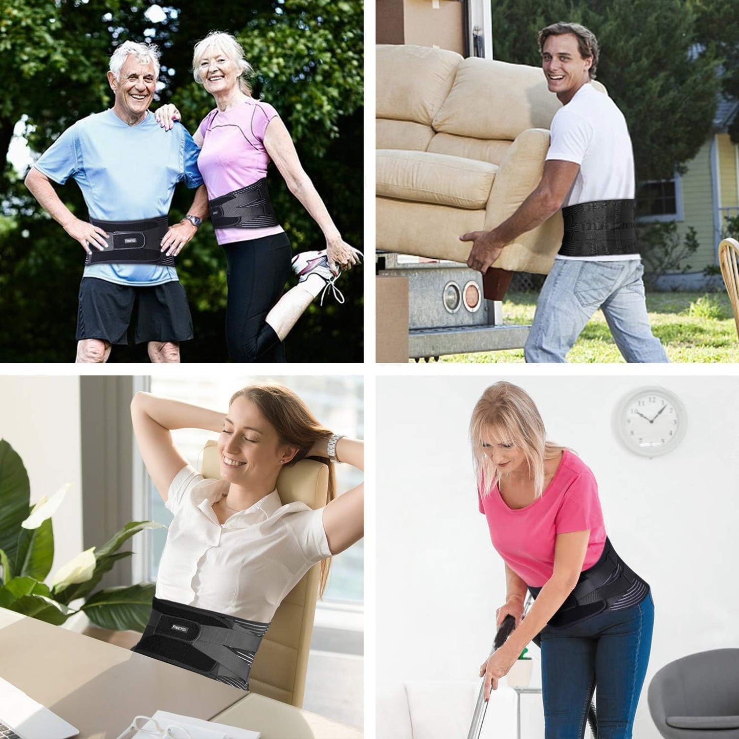 Cintura Lombare Cintura Di Sostegno Lombare Mantenere Bene Lombare 4 Molle Supporto Cinghia Doppia Regolabile per Uomo E Donna