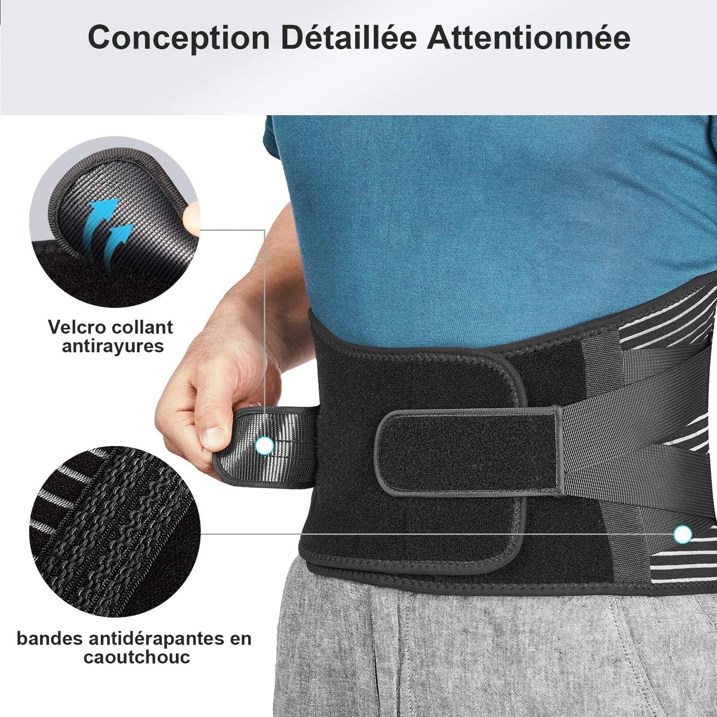 Cintura Lombare Cintura Di Sostegno Lombare Mantenere Bene Lombare 4 Molle Supporto Cinghia Doppia Regolabile per Uomo E Donna