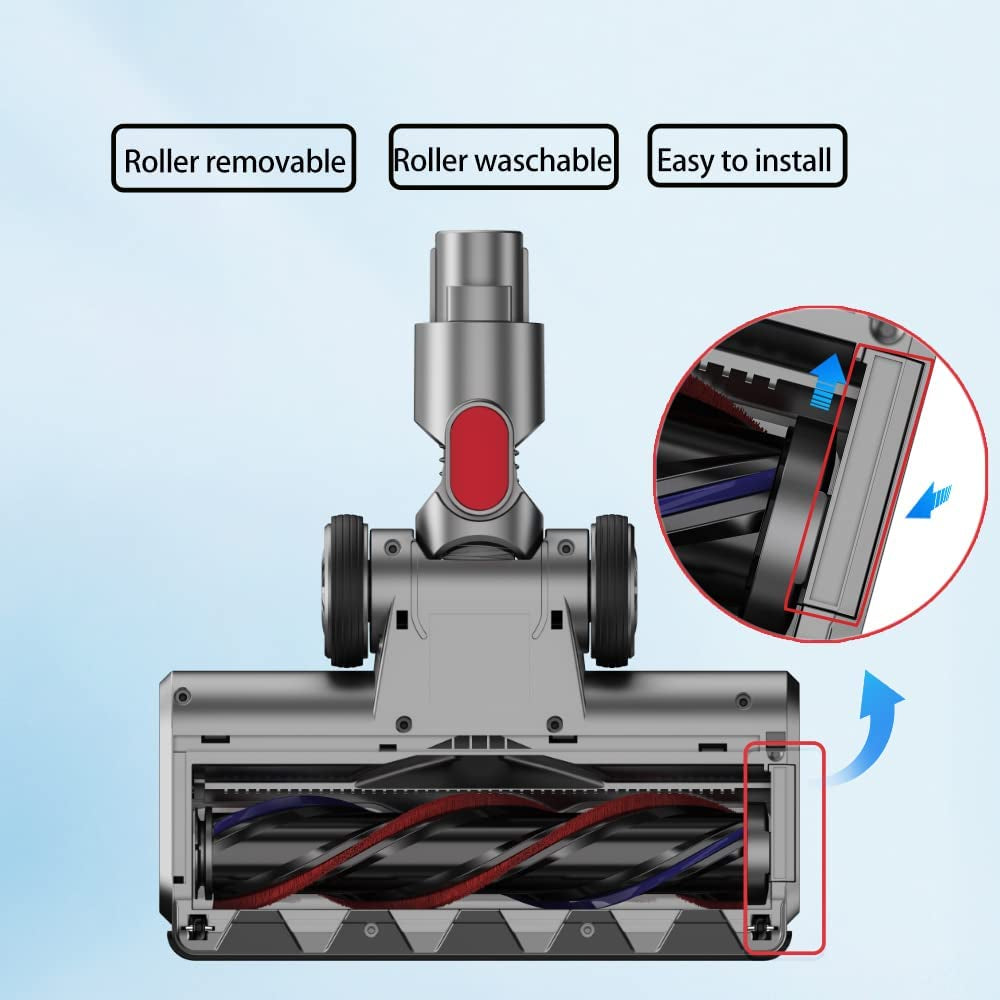 Spazzola Compatibile Con Dyson V7 V8 V10 V11 V15 Accessorio per Aspirapolvere Bocchetta per Pavimenti Con 5 Luci Anteriori Larghe 26 Cm
