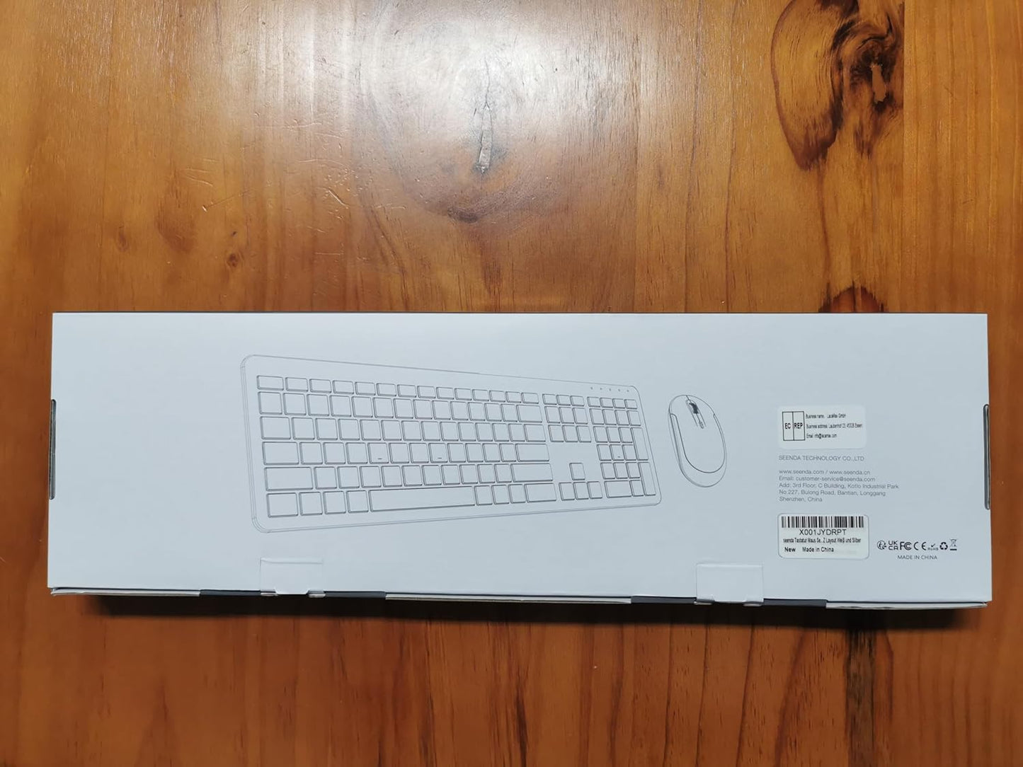 , Set Di Mouse Wireless Wireless Con Tastiera Ricaricabile (Dimensione Compatta), Ultra Sottile, Silenziosa, Ecc, Bianco E Argento