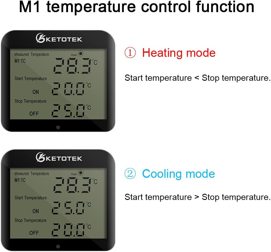 KT3200 Digitale Presa per Termostato Spina Con Timer Regolatore Di Temperatura Giorno Notte Con Sensore 3M Presa Di Corrente Termoregolatore Riscaldamento Raffreddamento per Serra Rettili