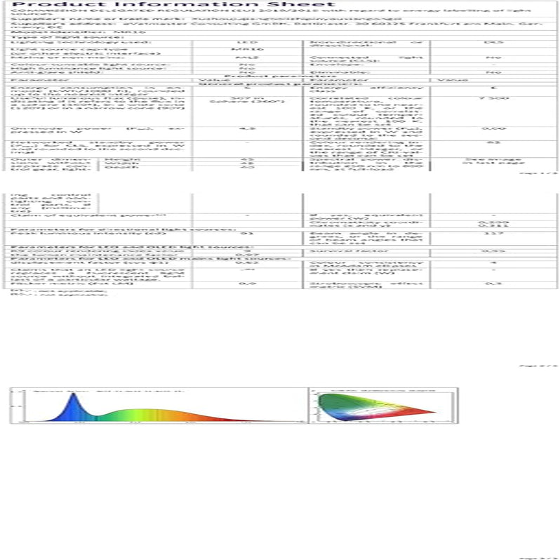 MR16 GU5.3 LED Bianco Caldo, 2700 K, 5 W, Sostituisce Lampadine Alogene Da 35 W, 550 Lm, Confezione Da 10 Pezzi, AC/DC 12 V-24 V, Senza Sfarfallio, Non Dimmerabile