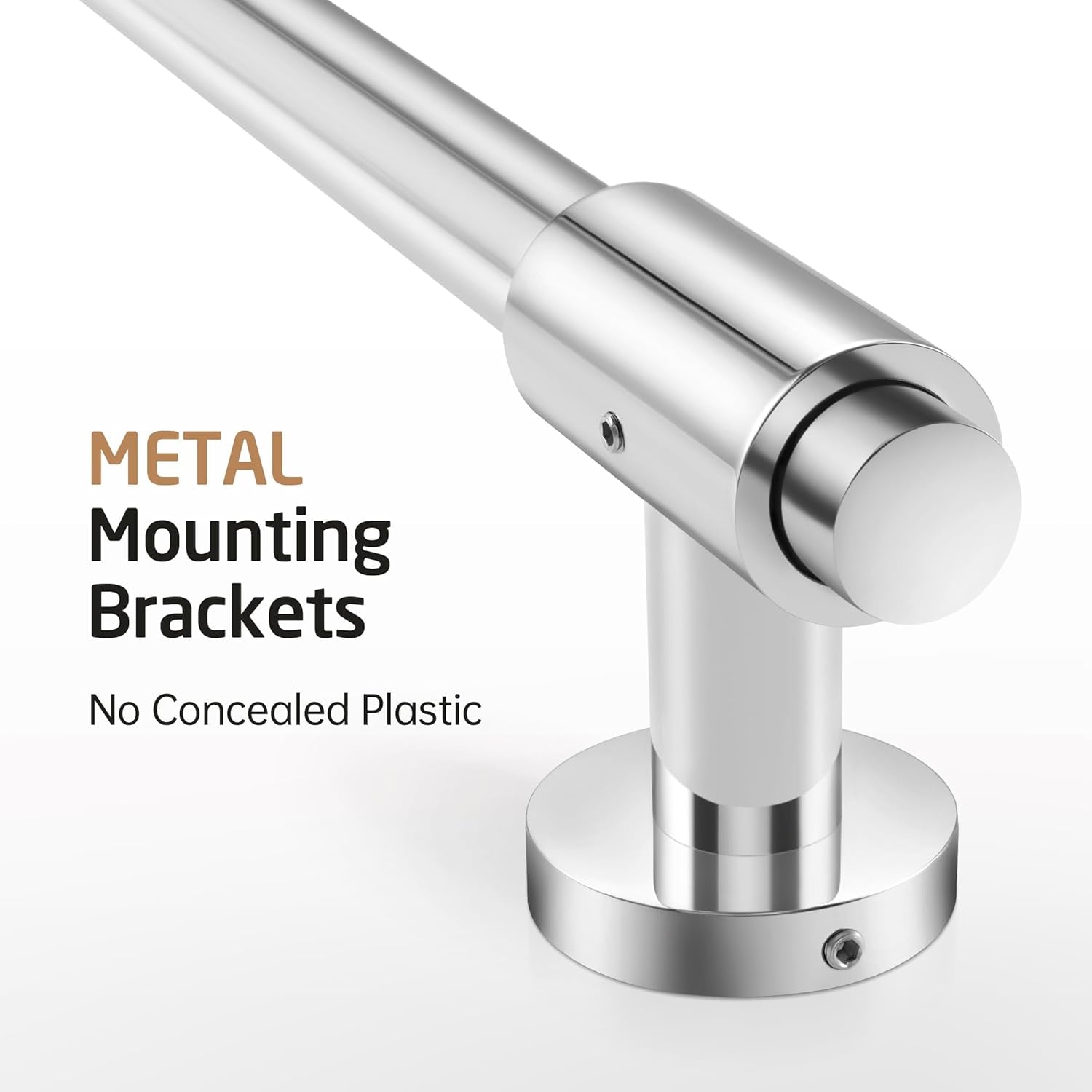 Colonna Doccia Saliscendi Doccia Acciaio Inox, Asta Doccia Con Supporto Soffione Regolabile, Lucido 100CM, F209S100-PS
