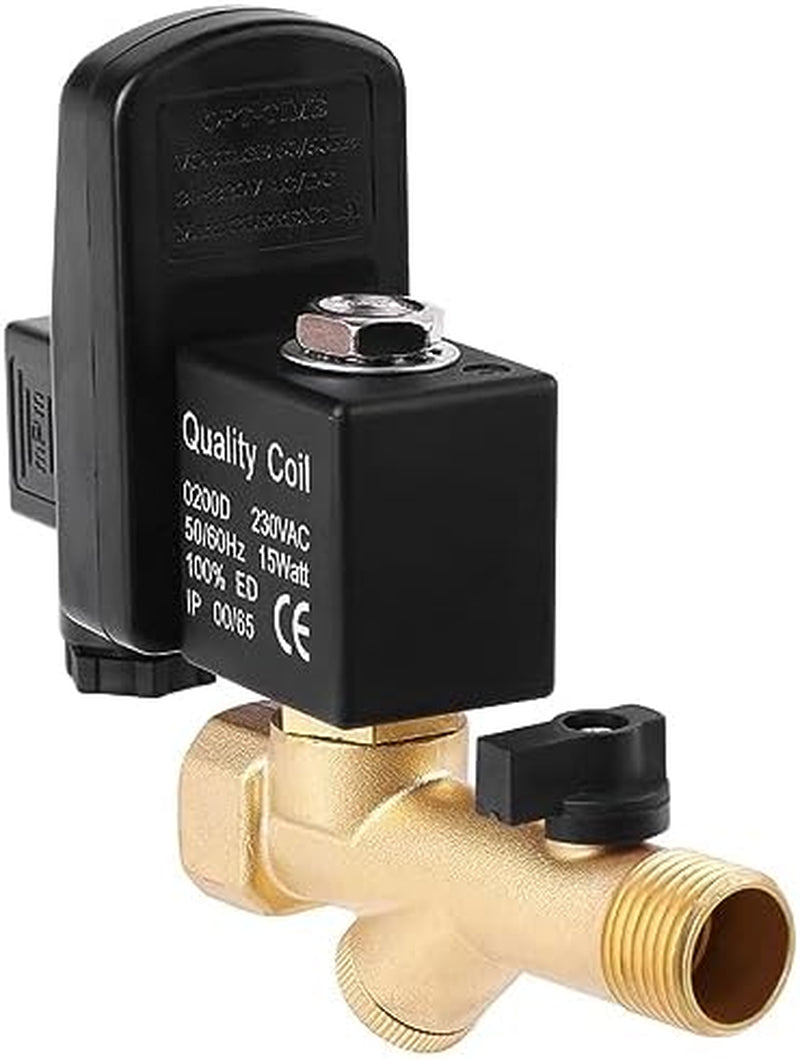 G1/2 DN15 Rubinetto Di Scarico in Ottone Programmabile, Valvola Di Scarico Elettronica per Compressore D'Aria(Ac 220V)