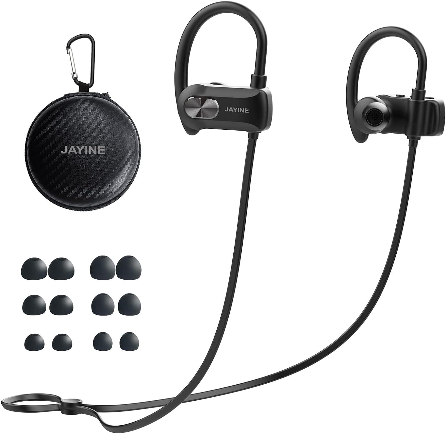 Cuffie Bluetooth in Orecchio, Cuffie Senza Fili Con Microfono 24H Playtime Auricolari Bluetooth 5.3 HD Deep Bass Stereo IP67 Impermeabili Da Corsa Auricolari Senza Fili