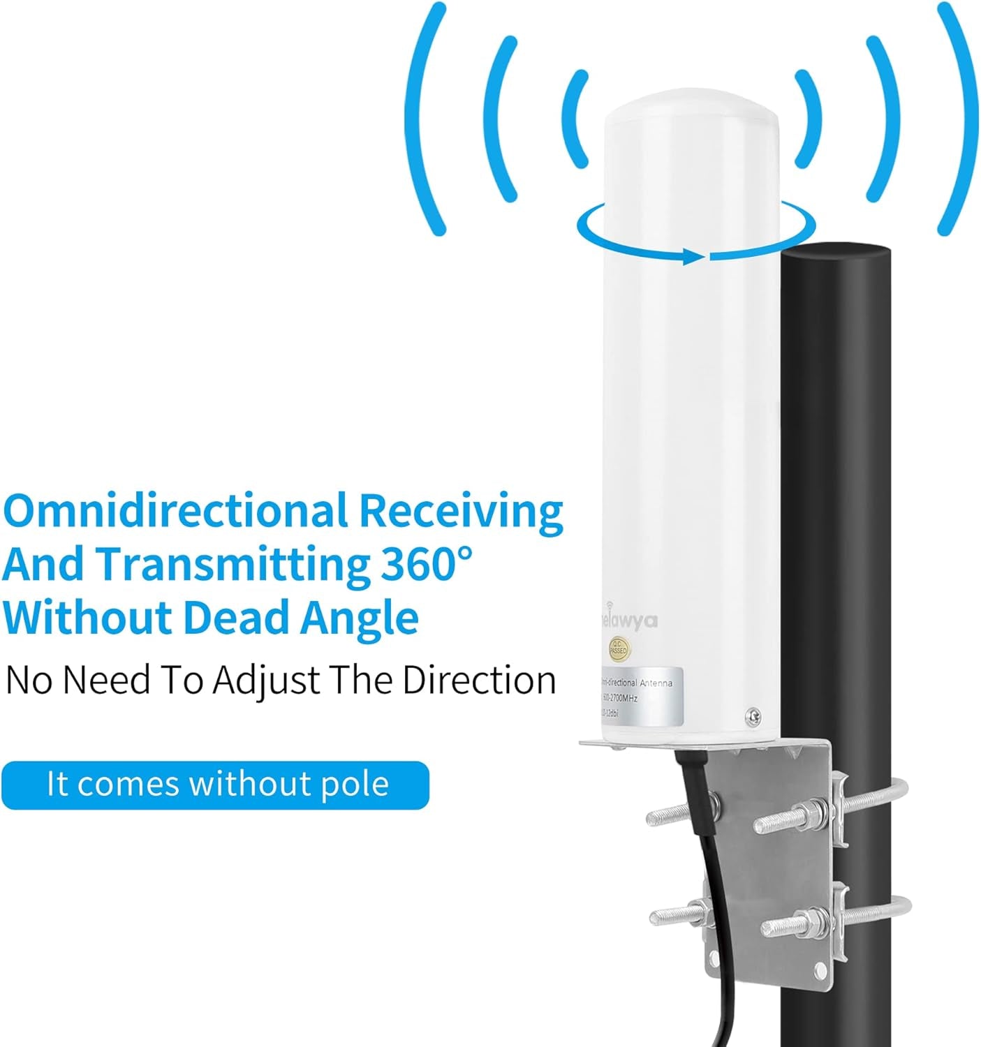 4G LTE Antenna Esterno Omnidirezionale High Gain 10-12Dbi Long Range Antenna Con Spina Sma/Dual TS9 per Router 4G Netgear Nighthawk M1 MR1100