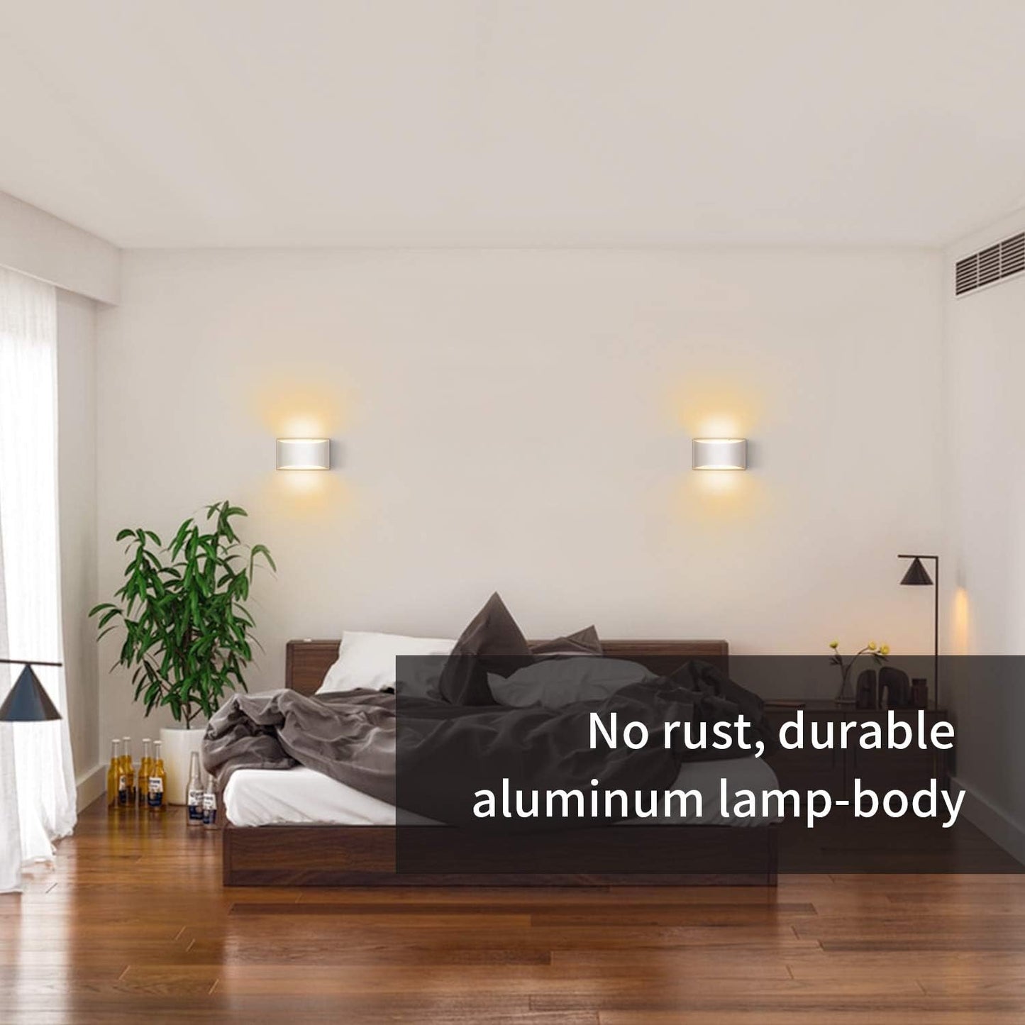 10W Lampada Da Parete LED Dimmerabile Applique Da Parete Interni Morderna in Alluminio Decorazione per Soggiorno, Corridoio, Camera Da Letto, Scale 3000K Bianco Caldo