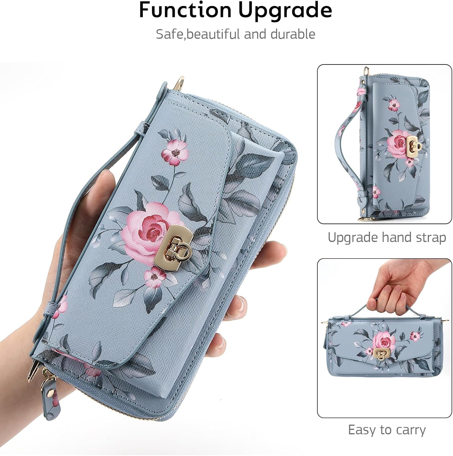 Custodia a Portafoglio per Iphone 14 [Pelle PU Di Alta Qualità] [Slot per Schede] [Chiusura Magnetica] Custodia Protettiva RFID Borsa a Tracolla Custodia Mobile Compatibile per Iphone 14 Da 6,1