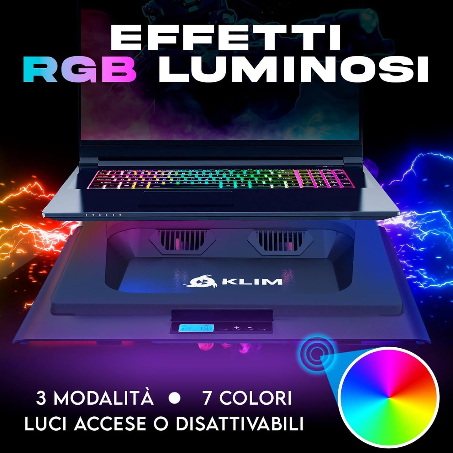 Everest Base Raffreddamento PC Portatile | Nuova 2024 | Supporto PC Portatile Con Ventola Turbo (4300 RPM) | Guarnizione in Foam per Massime Prestazioni | Evita Il Surriscaldamento | Da 15 a 17"