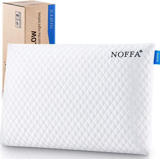 Cuscino Letto Basso Guanciale per Dormire, Cuscino Basso Cervicale 6 Cm in Memory Foam per Prono, Cuscino Sottile E Piatto Adulto 60X40Cm