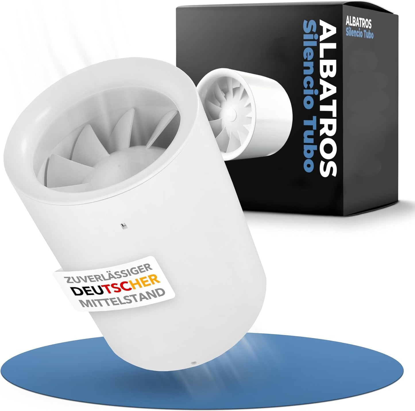 Ventilatore a Tubo Albatros 100Mm Silencio Tubo - Extra Silenzioso E Potente - Innovativo Ventilatore a Tubo per Bagni, Cucine E Soggiorni - Crea Un Piacevole Clima Di Benessere