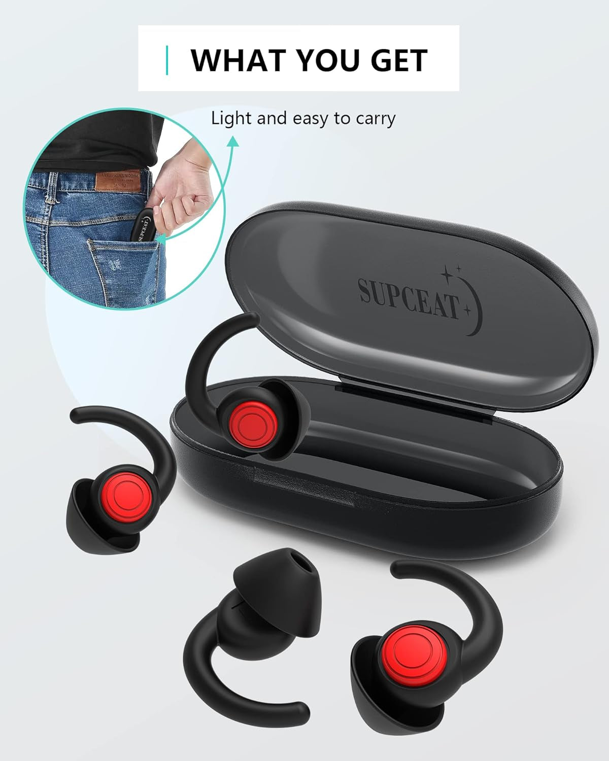 Silicone Tappi Orecchie per Dormire, 2 Paia Tappi per Le Orecchie Antirumore Lavabili Riutilizzabili per Sonno Leggero Riduci I Rumori, per Lavoro, Feste, Studio, Discoteca, Concerti