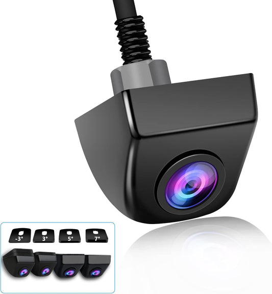 AHD & CVBS Telecamera Posteriore Auto Retrocamera Auto IP69K Impermeabile Telecamera Retromarcia Con 4 Distanziatore Angolo Regolabile Visione Notturna Grandangolo 140° Telecamera per Auto Universale