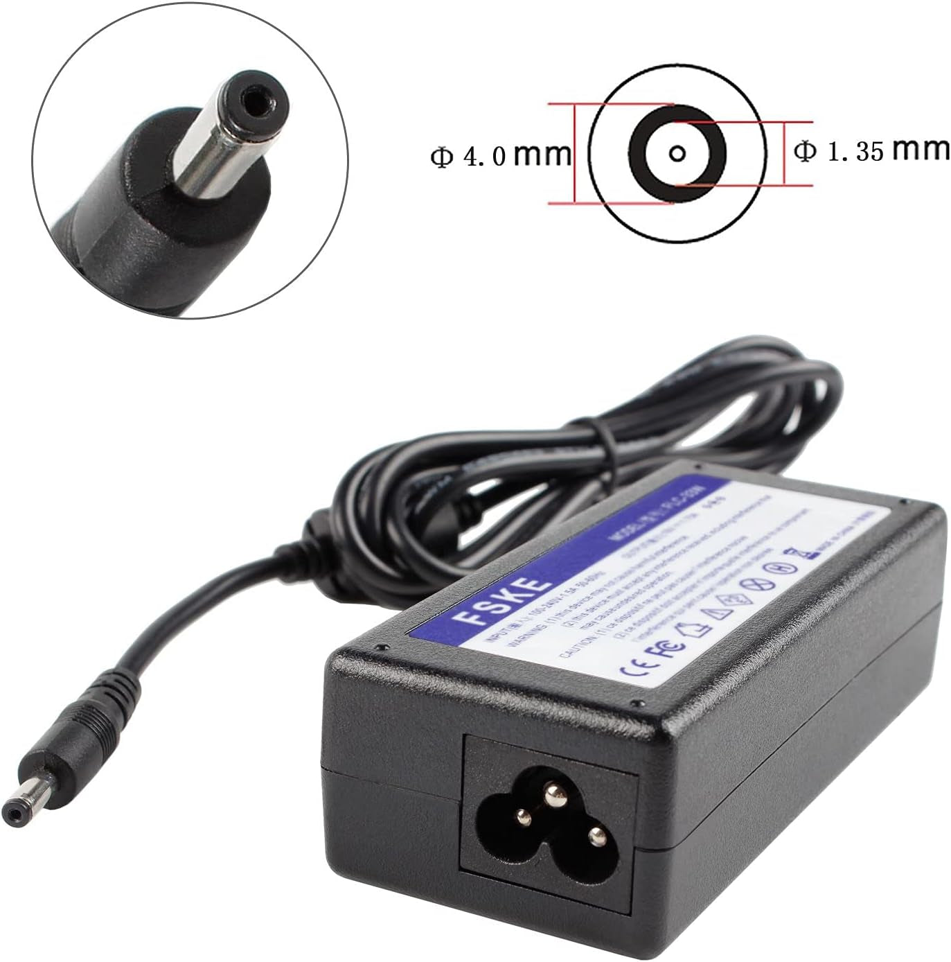 ® 33W 19V 1.75A Alimentatore Portatile Caricabatterie per Asus Zenbook X540S F553M X553M AC Adapter,Ux303 UX31 Notebook EUR Power Supply,Connettore:4.0 * 1.35Mm(Non Compatibile Con5.5 * 2.5Mm)