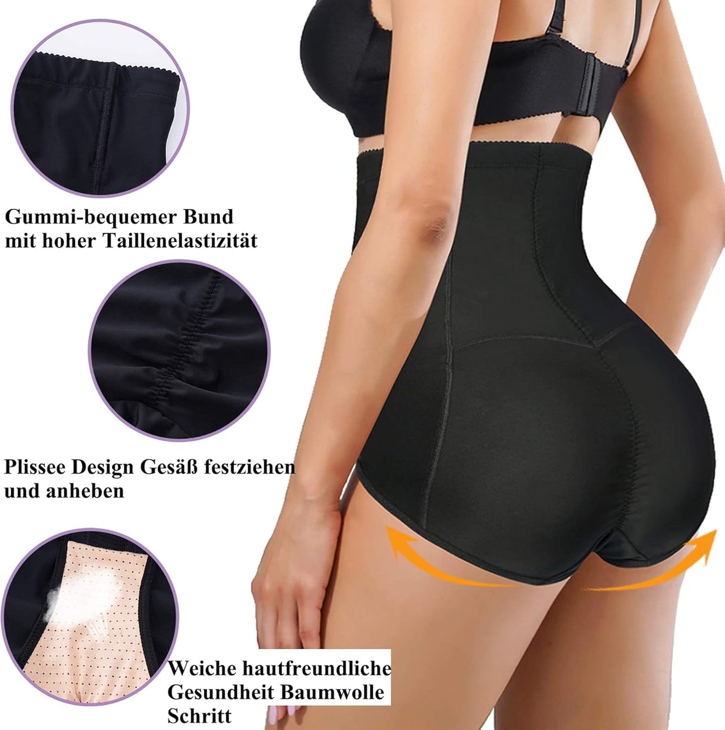 Mutandine Shapewear per Donna Butt Lifter Mutandine per Vita Trainer Body Shaper Hi-Waist Tummy Control Slim Smooth Panty