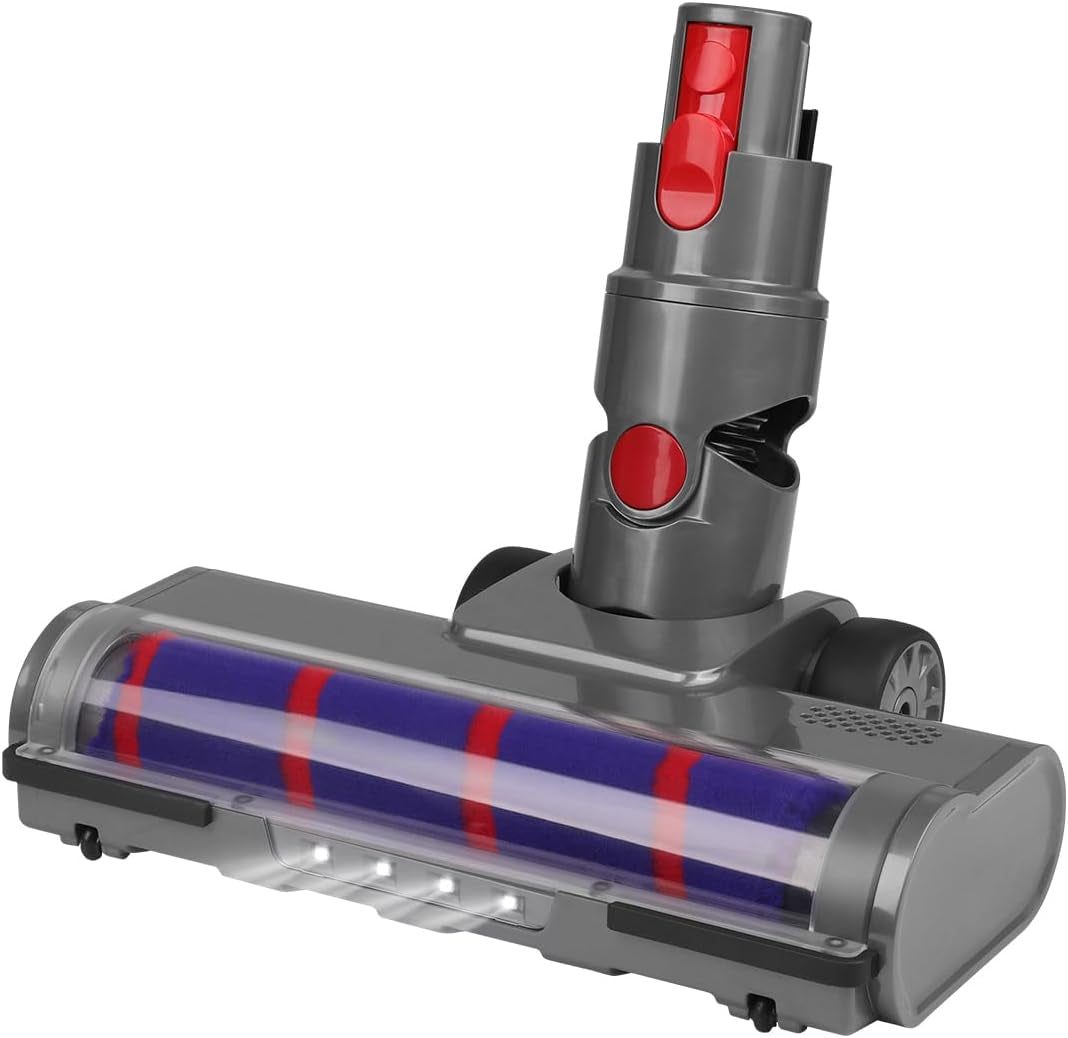 Spazzola Compatibile Con Dyson V7, V8, V10, V11, V15, Spazzola Soft Roller Con Azionamento Diretto E 4 Luci LED per Pavimenti Duri