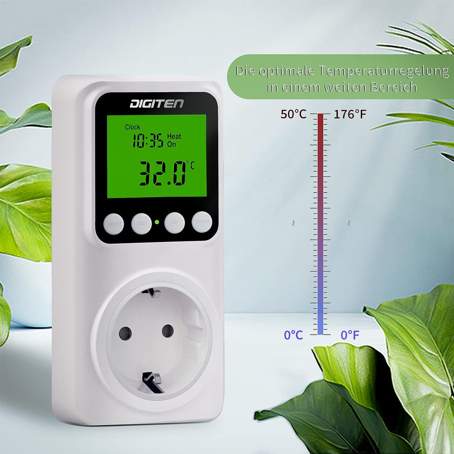 Termostato Digitale Diurno Notturno, Controllo Della Temperatura, Riscaldamento/Raffreddamento, Funzione Orologio, 15 A, Termostato Digitale, Retroilluminazione LCD, 230 V, Termostato Intelligente