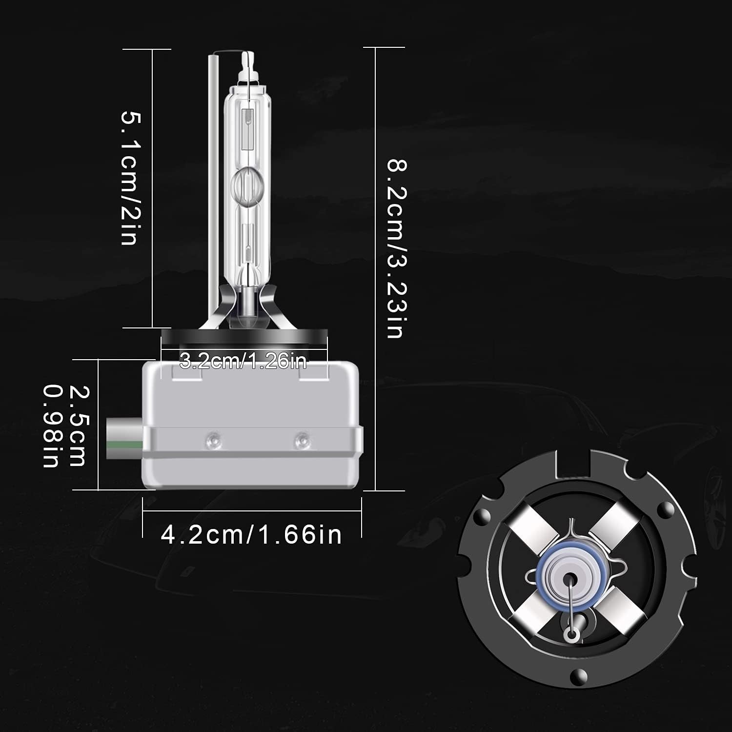 Xenon Lampadina D3S 35W HID Fari Xeno Lampada Kit 42V Auto 6000K Bianca Alta Luce X-Treme Vision Bixenon (2 Lampade)