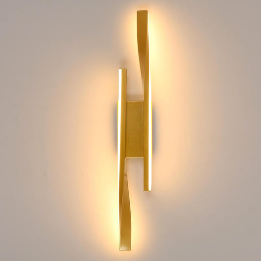 Applique Da Parete Interno, 16W 1800Lm Lampada Da Parete LED Moderno, Creativo Lampada a Muro Luce in Acrilico per Soggiorno, Camera Da Letto, Scala, Corridoi, Bianco Caldo 3000K, Oro