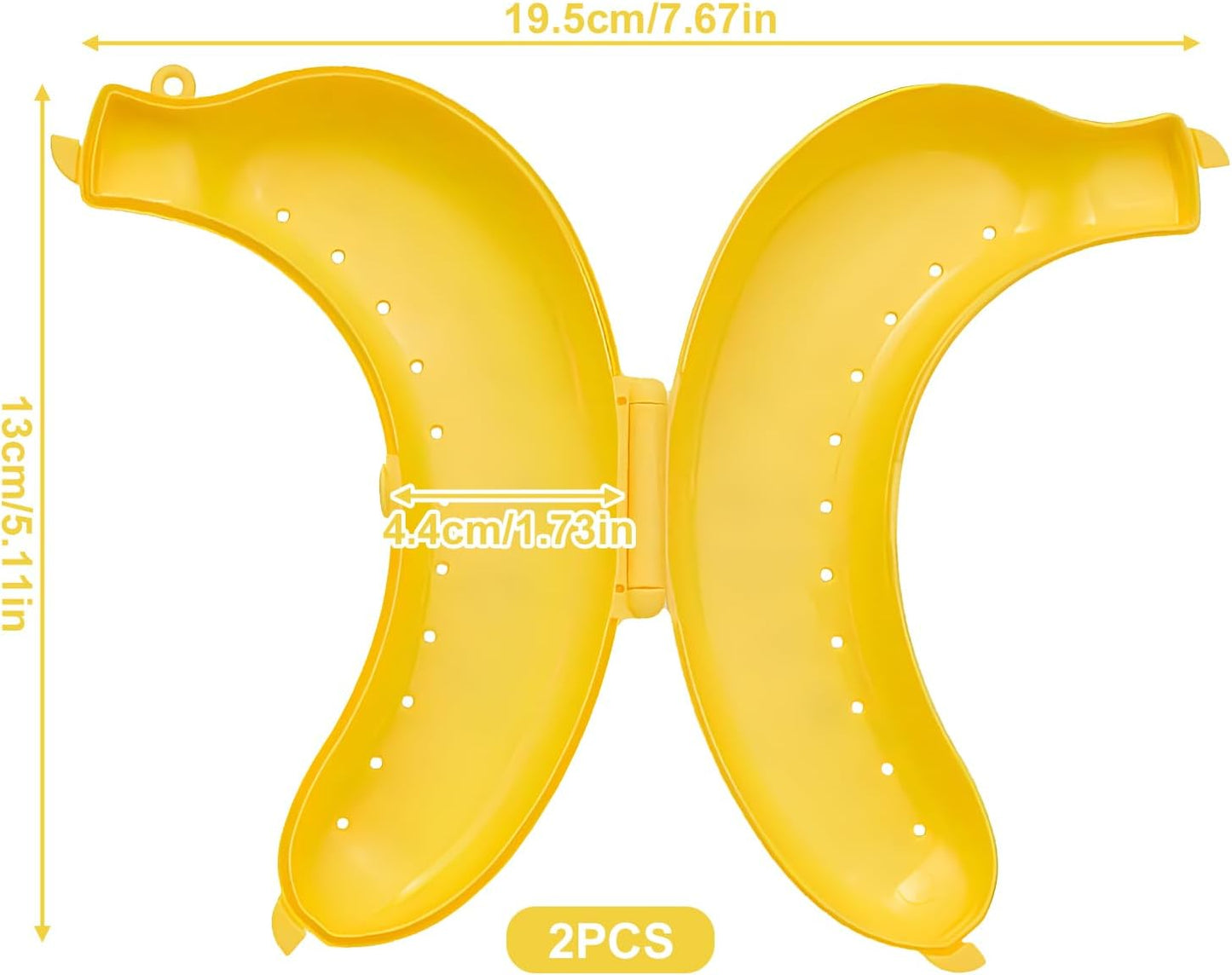 2Pcs Porta Banana,Protettiva Frutti Banana,Box Banana,Scatole per Banane,Contenitori per Banane,Porta Frutta Universale Banana,Porta Banana Plastica,Grandi Contenitori per Banane,Per Lavoro,Scuola