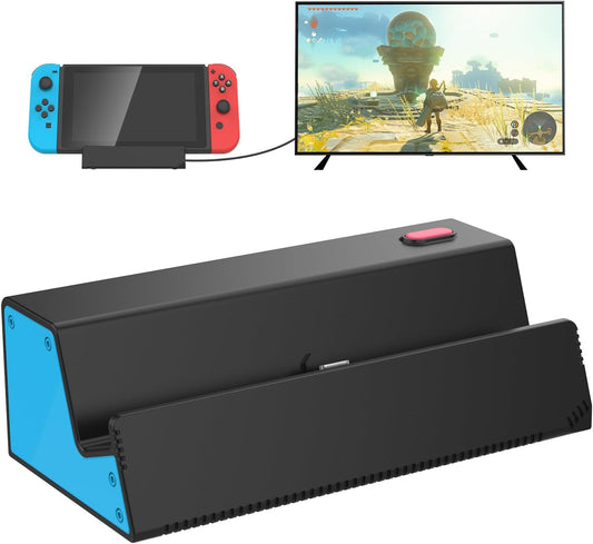 Switch TV Docking Station per Nintendo Switch/Switch OLED, Supporto Portatile per Caricatore Switch TV Dock Con Adattatore HDMI 4K/Porta Usb/Porta Di Ricarica Di Tipo C.