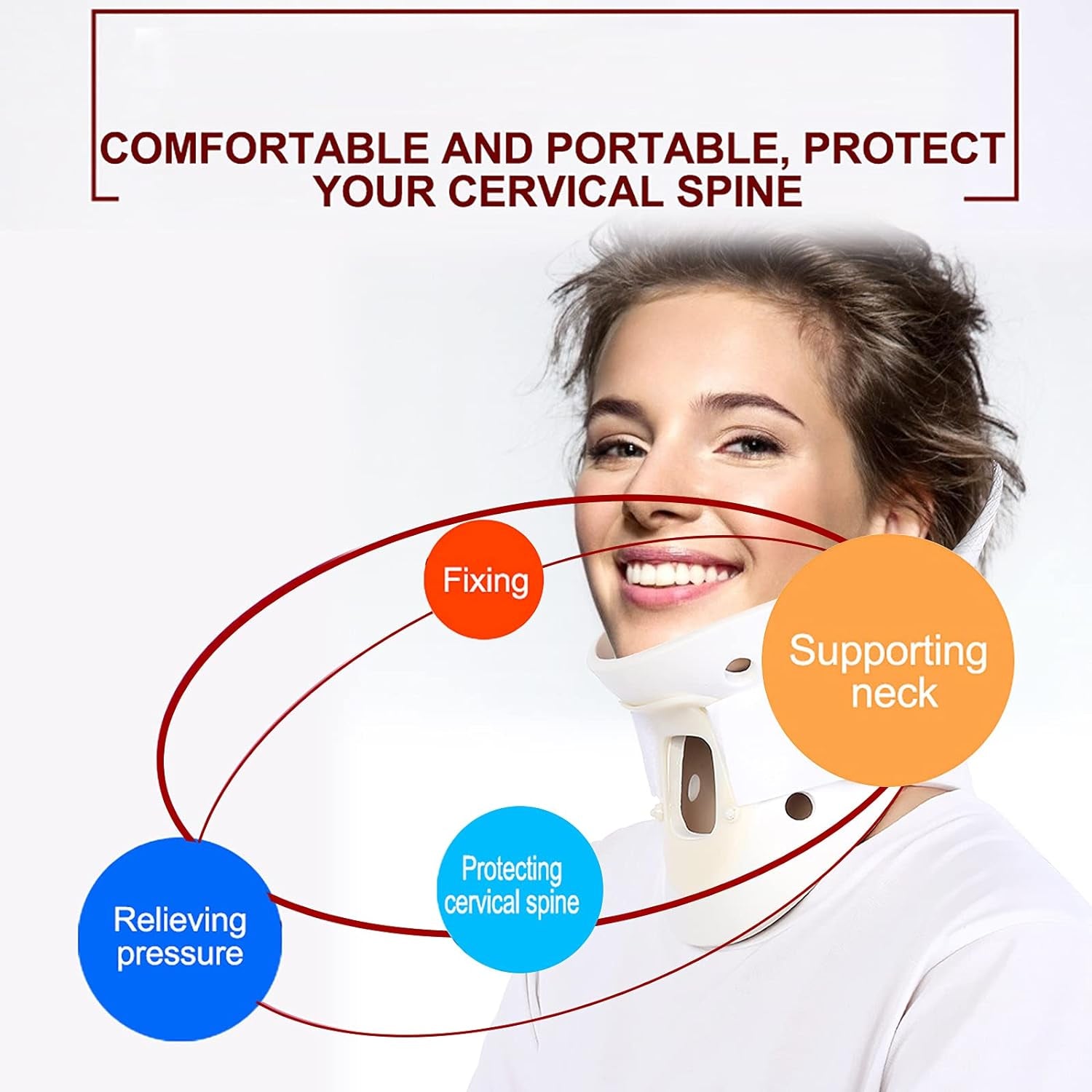 Neck Brace Collar Support Collo Regolabile Brace Di Fissaggio Spine Care Correzione Unità Fornire Sollievo per Dolori Al Collo E Parte Superiore Della Schiena(S)