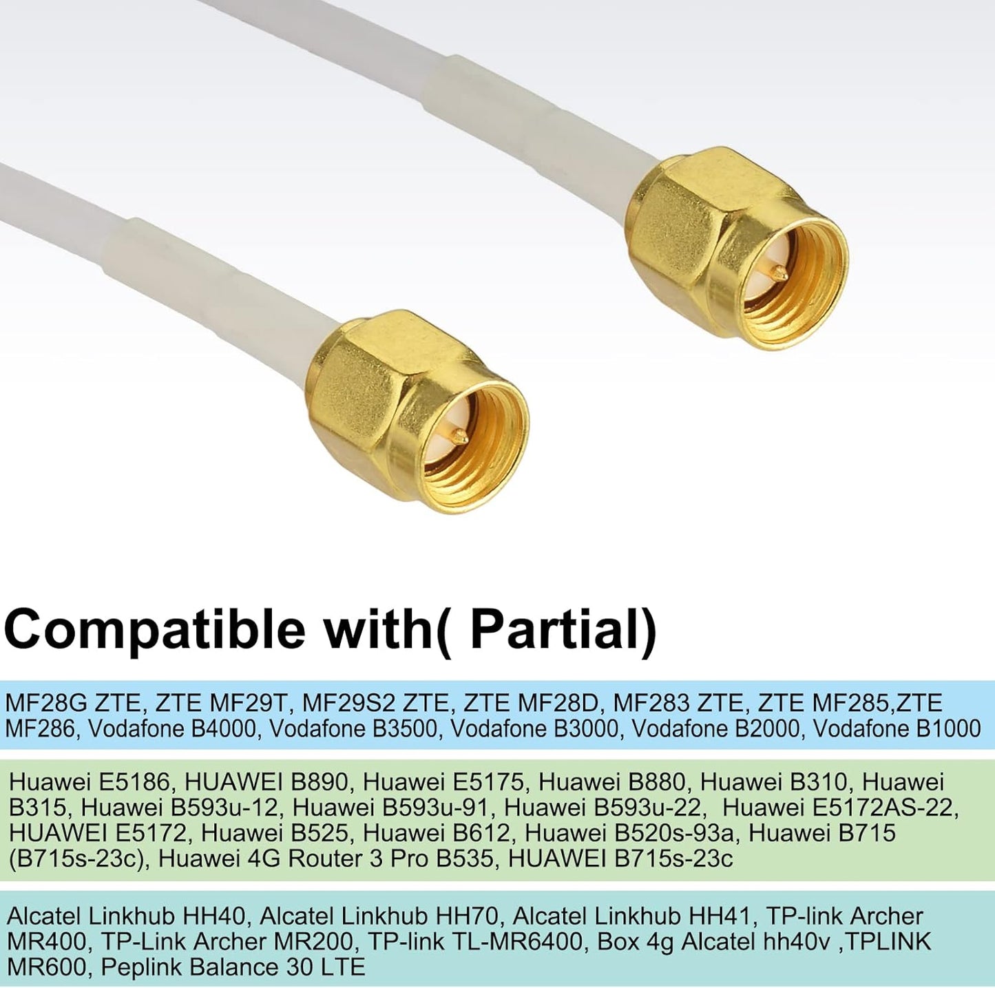 SMA Antenna Dual Mimo SMA Maschio Fino 35Dbi 698-2700Mhz Omnidirezionale Amplificatore Di Segnale Con 2M Cavi per 4G LTE