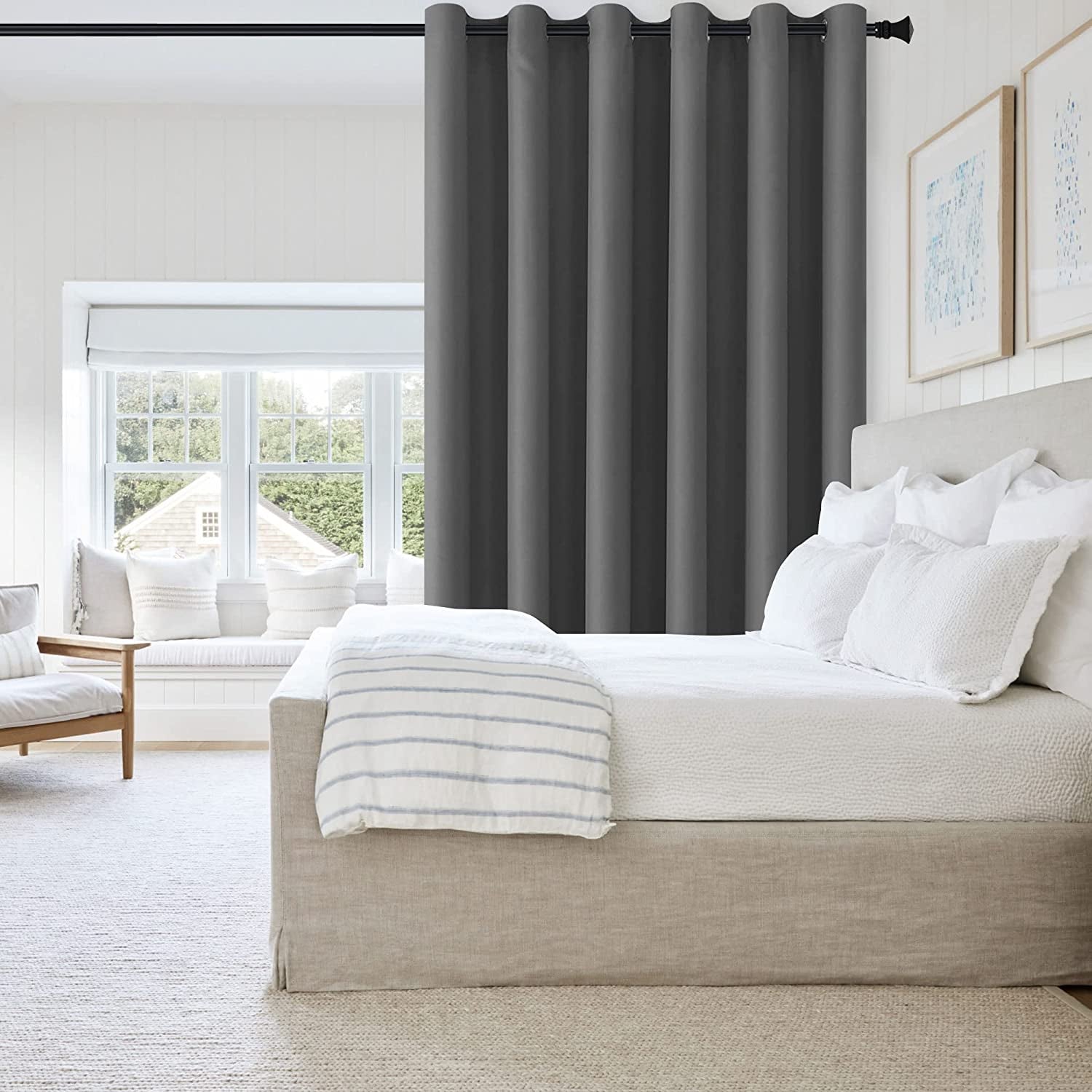 Tenda Divisoria Oscurante per Soggiorno, Camera Da Letto, Terrazza, Ufficio, 243 X 254 Cm (Altezza X Larghezza)