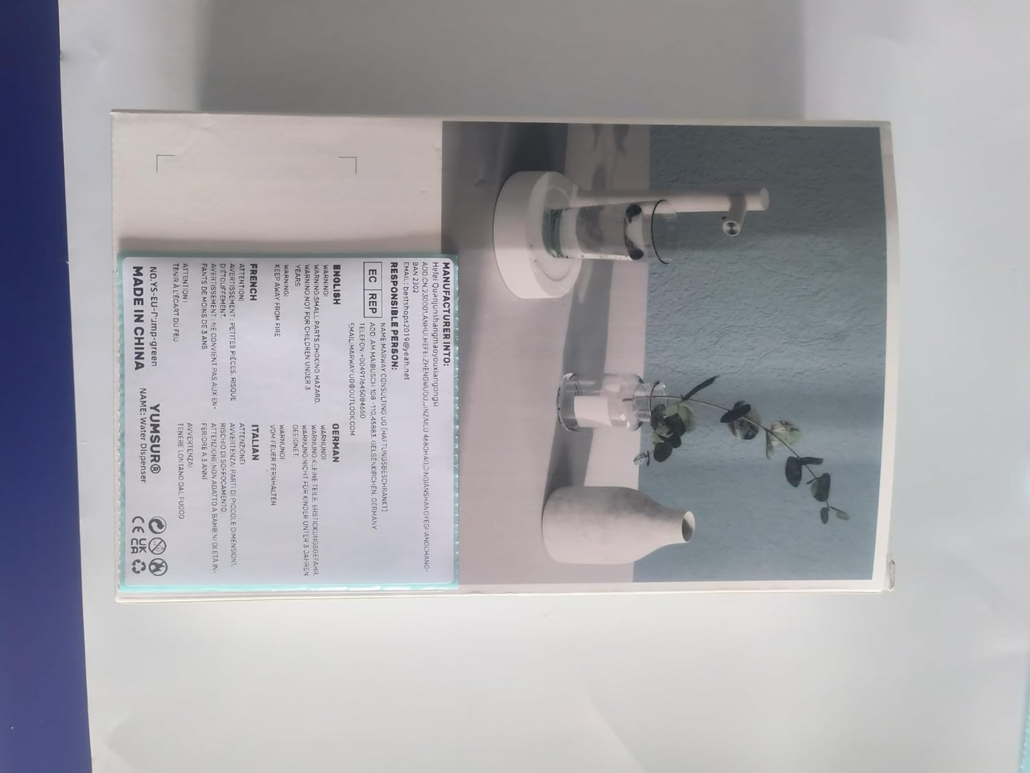 Erogatore Elettrico Da Tavolo Di Bottiglie D'Acqua,Pompa per Acqua Potabile Portatile Dell'Erogatore Automatico D'Acqua Usb,Pompa per Bottiglie D'Acqua Da Tavolo (Blu)