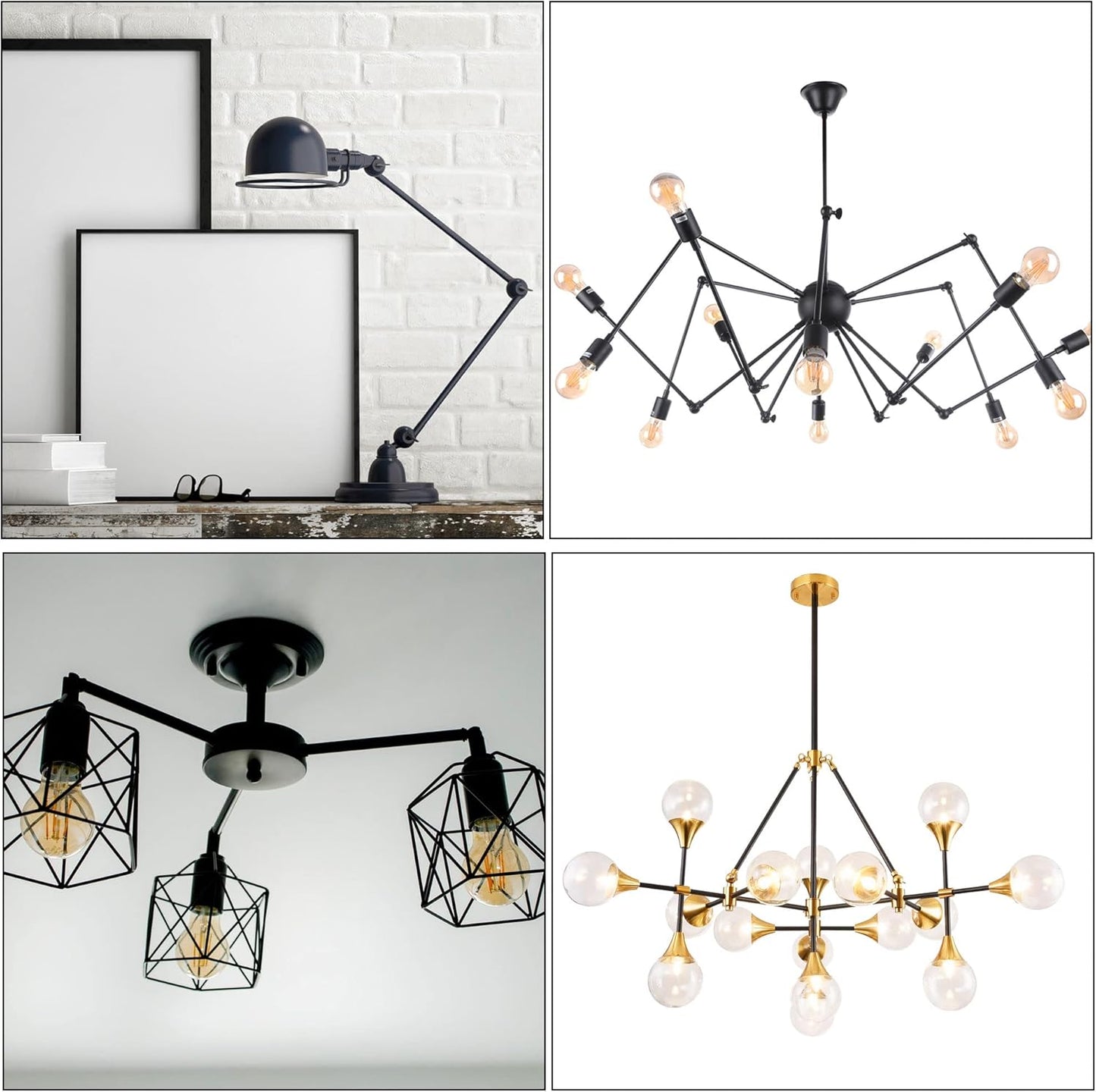 Set di aste di prolunga con dado di raccordo M10 11,8" con adattatore per soffitto argento