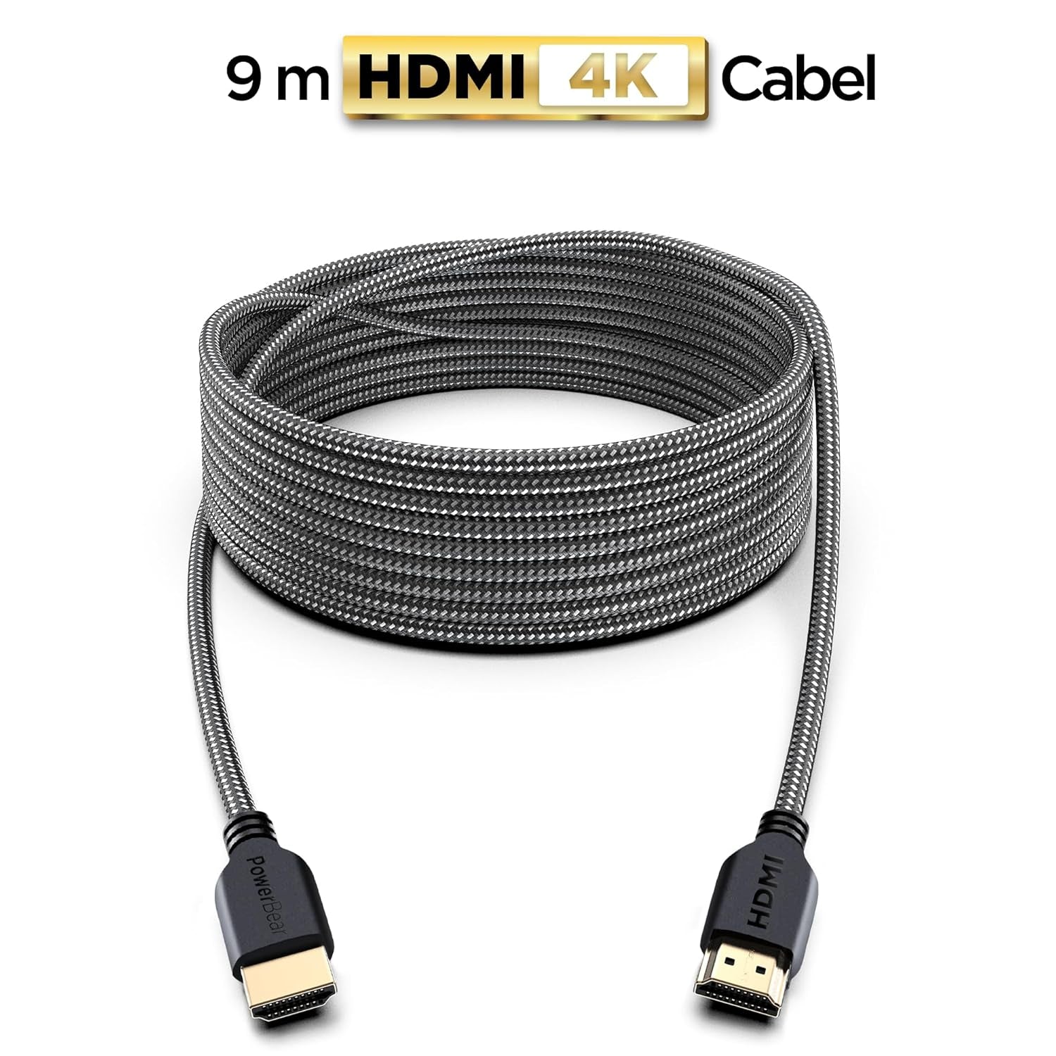 Cavo HDMI 4K 9 M | Alta Velocità, Nylon Intrecciato E Connettori Dorati, 4K a 60 Hz, Ultra HD, 2K, 1080P, ARC E CL3 | per Laptop, Monitor, PS5, PS4, Xbox One, Fire TV E Altro Ancora