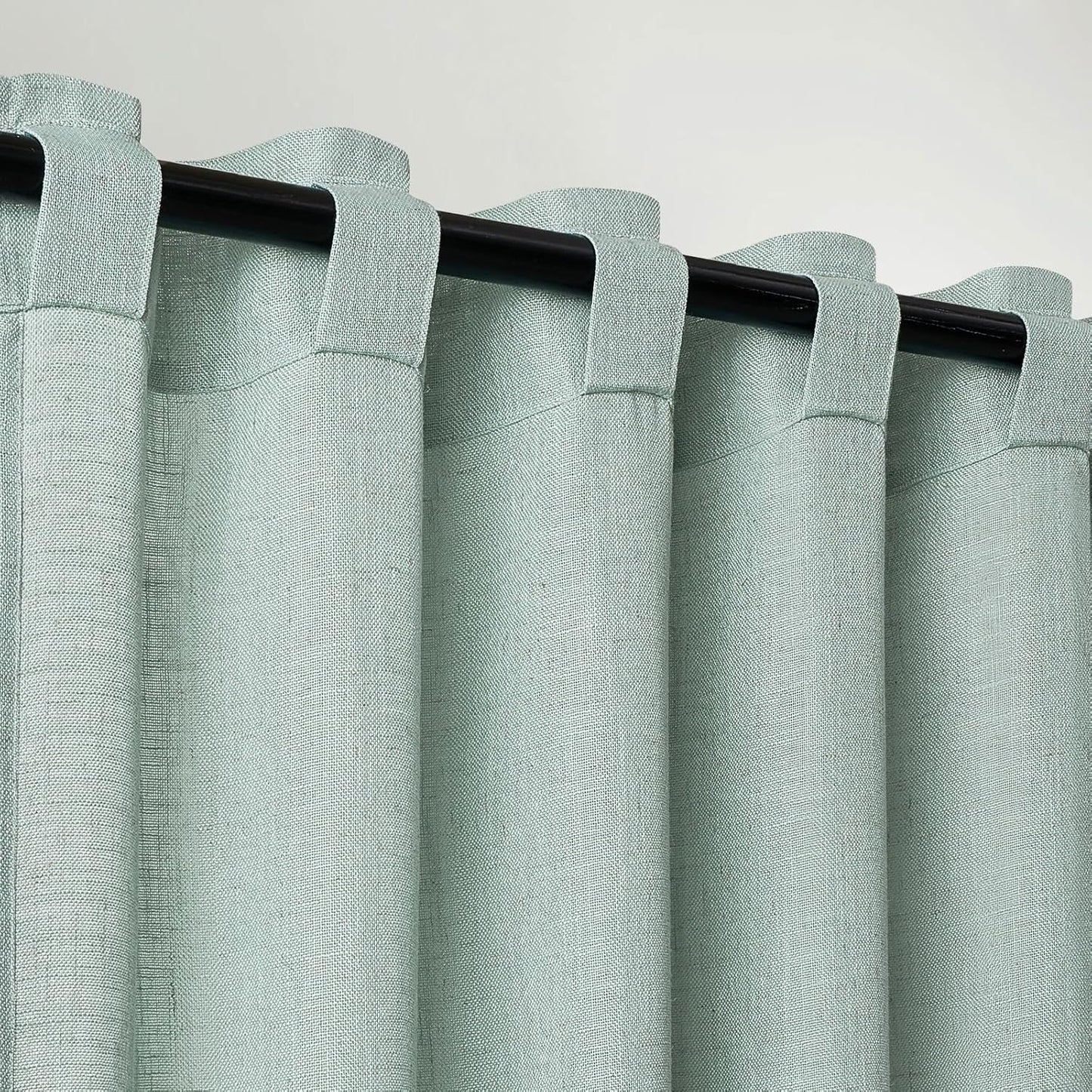 Lino Tende Finestre Tenda a Pannello Traslucido Tende Moderne a Vela Trasparente per Porte Balcone Adatte per Soggiorno Camera Da Letto 2 Pezzo Set Turchese 140X225 Cm