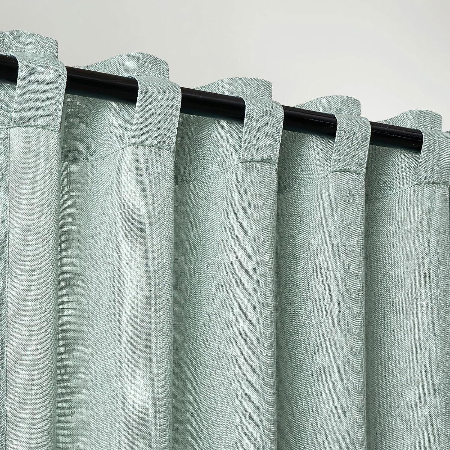 Lino Tende Finestre Tenda a Pannello Traslucido Tende Moderne a Vela Trasparente per Porte Balcone Adatte per Soggiorno Camera Da Letto 2 Pezzo Set Turchese 140X225 Cm