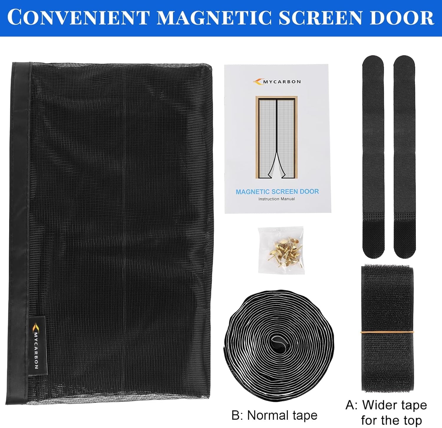 Zanzariera Magnetica Porta Finestra Doppia Adesione Magneti Potenti Tenda Magnetica Anti-Zanzare Con Lacci Laterali(90X210 Nero)