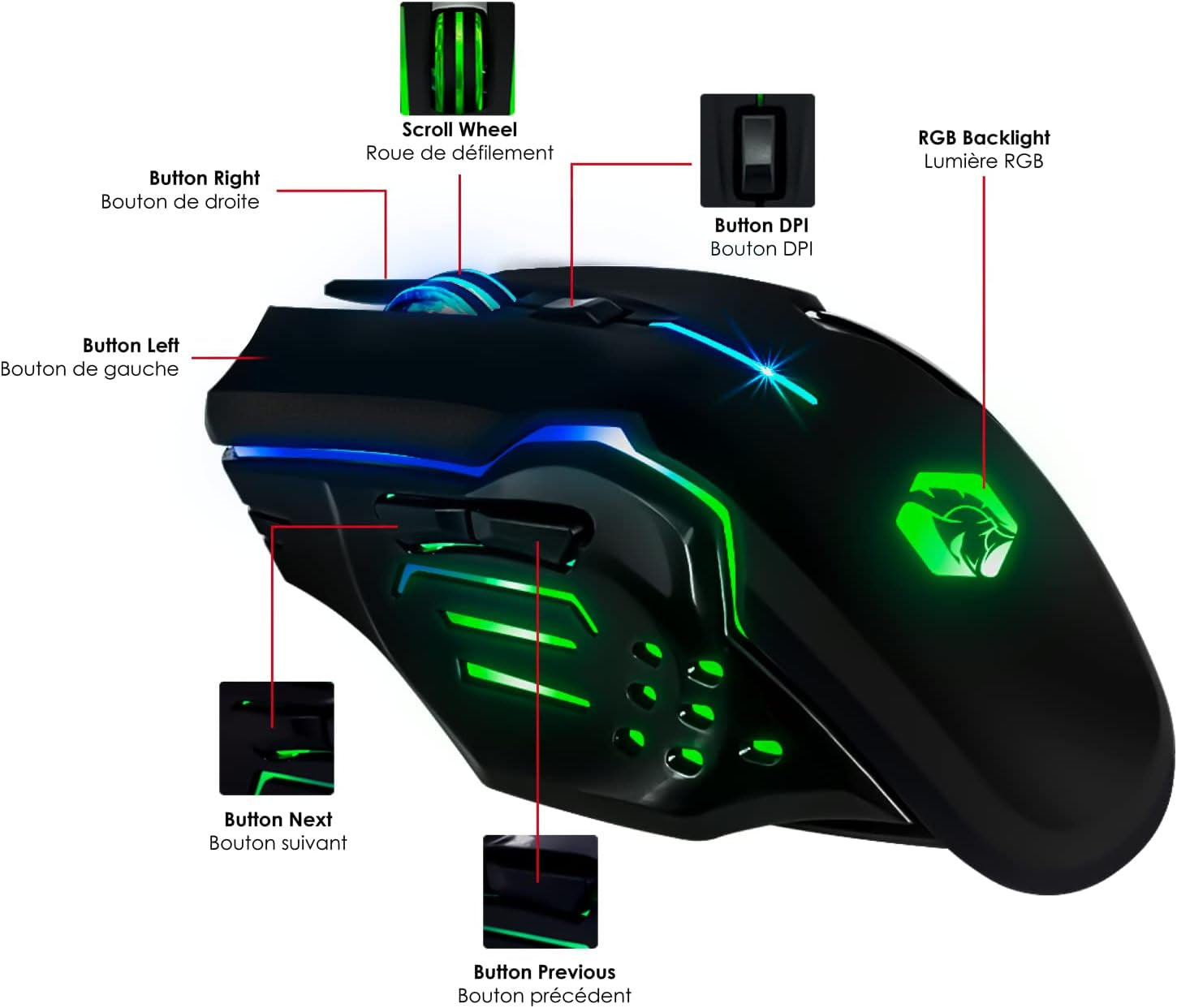 - Armor RF800 Wireless Gaming Tastatur Und Maus Set QWERTZ (De-Layout) - Kabellose Tastatur 2,4 G RGB - Ergonomische Kabellose Maus 4800 DPI Mit Mauspad - PC PS4 PS5 Xbox One/Serie Mac