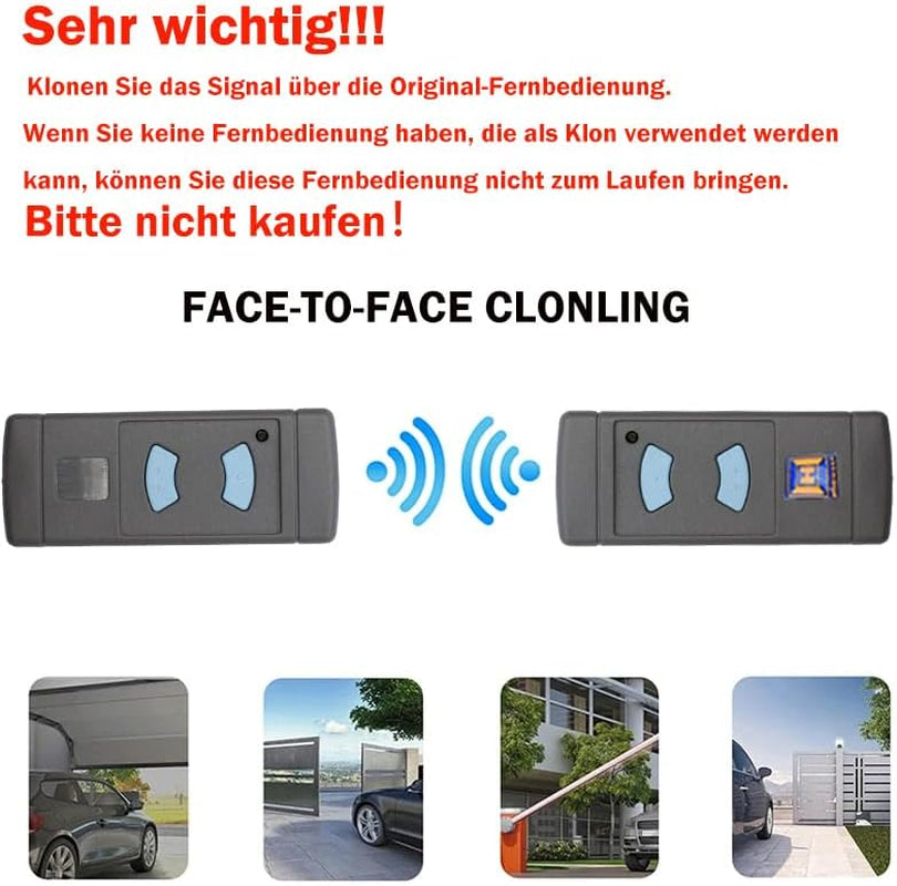 Apriporta Da Garage 868,3 Mhz per Trasmettitore Manuale Hörmann, Telecomando per Porta Del Garage Universale 868 Mhz, Compatibile Con Mhz Hörmann HSM2 HSM4 HS1 HS2 HS4 HSE2 HSZ1 HSZ2 HSP4, 1 Pezzo