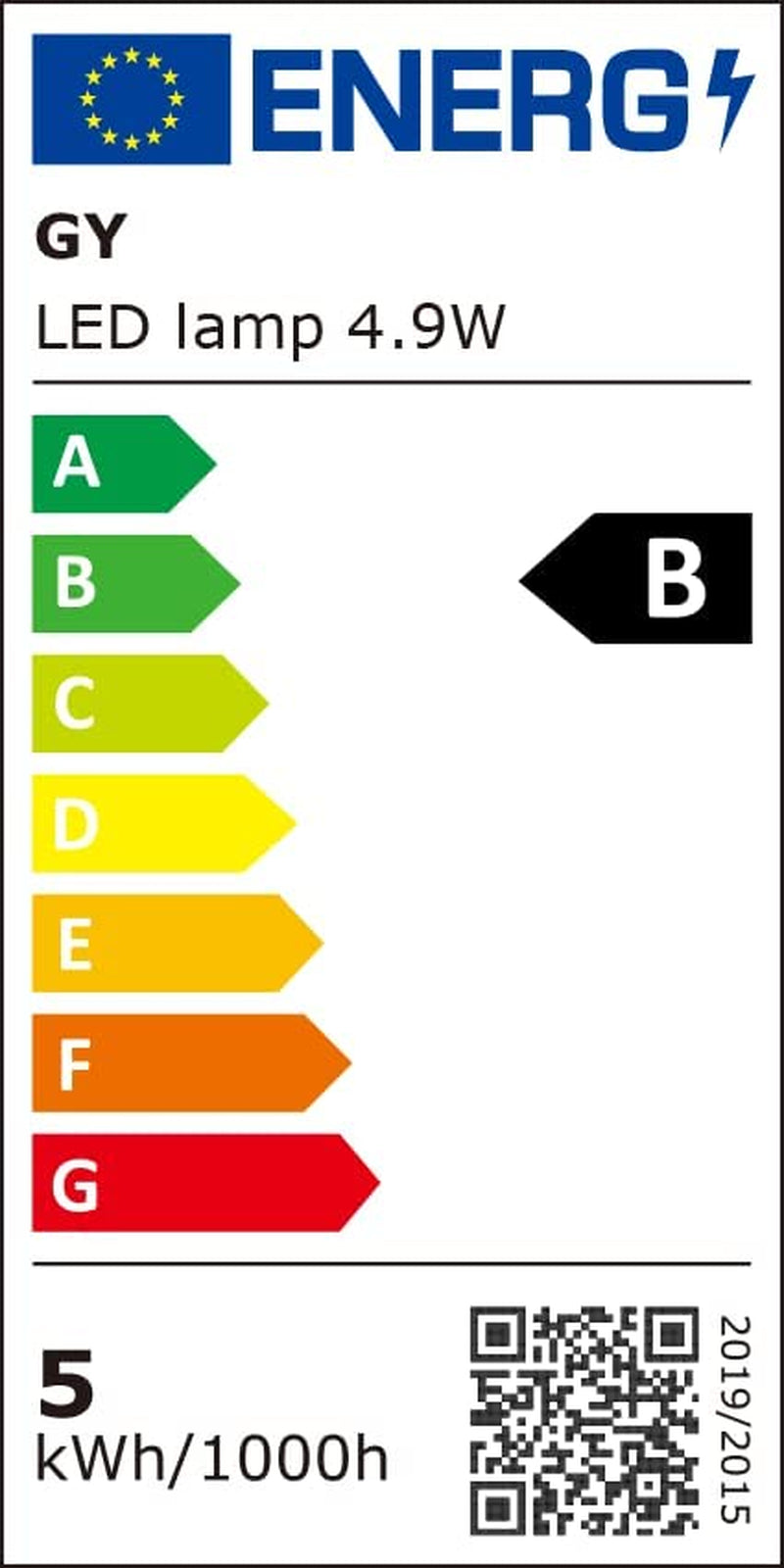 Lampadine GU10 LED, 4.9W (Equivalenti a 80W), 790 Lumen, 4000K Bianco Neutro, Risparmio Energetico LED GU10, Lunga Durata, Basso Consumo, 120° Angolo Del Fascio,Non Dimmerabile, 5 Pezzi