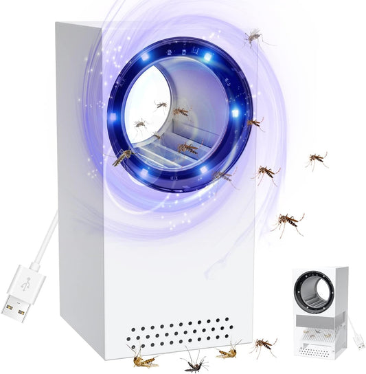 Uccidi Zanzare, Lampada Antizanzare Elettrica, Zanzariera Elettrica Con Lampada UV, Trappola per Zanzare USB, 180° Luce Insetticida per Uso Da Interno Ed Esterno, Zanzare, Mosche, Falene, Insetti