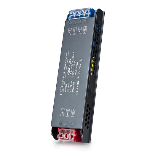Alimentatore LED 24V 400W Trasformatore LED Driver 16,6A Slim LED Transformer AC 220V a DC 24V LED Netzteil Interruttore Adattatore,Trasformatori Tensione Costante Alimentatoredi Bassa