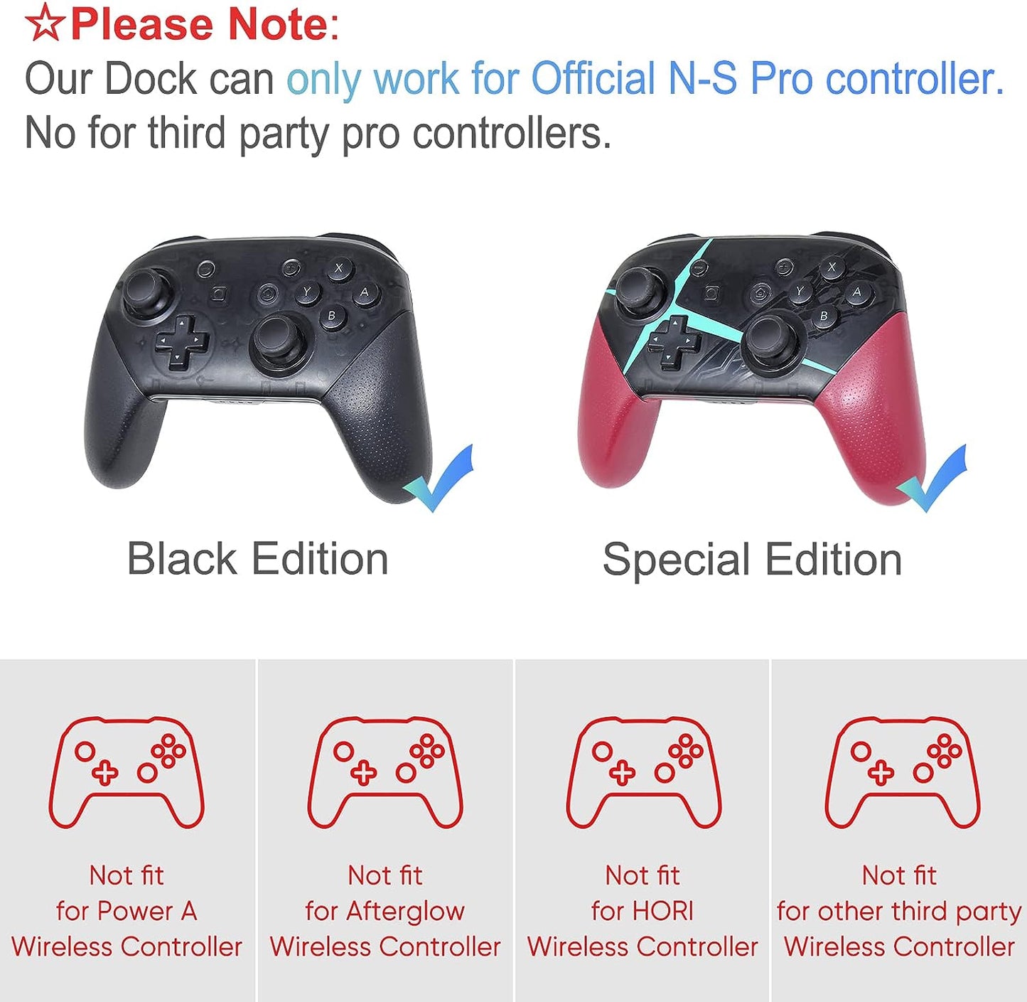 Dock Di Ricarica Compatibile Con Controller Nintendo Switch Pro E per Joy Cons E Modello OLED per Joycon, Caricabatterie Multifunzione per Switch Con 2 Spine USB 2.0 E Porte 2.0